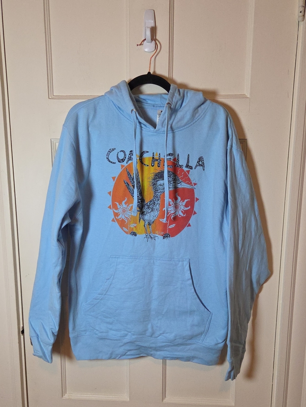Coachella Festival Desert Independent Women’s Hoodie In Light Blue Size M
